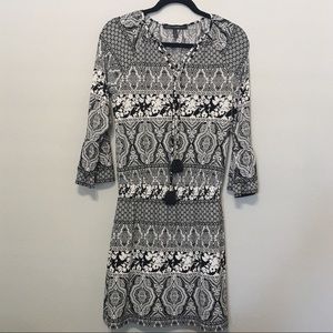 White House Black Market mid dress, patterned look